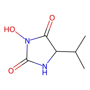 3-Hydroxy-5-isopropyl hydantoin structure