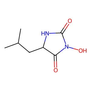 3-Hydroxy-5-isobutyl hydantoin structure