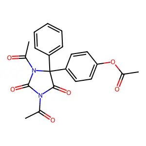 1,3-Diacetyl-5-(4-(acetyloxy)phenyl)-5-phenyl-2,4-imidazolidinedione structure