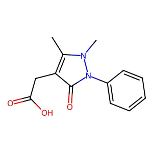 (1,5-Dimethyl-3-oxo-2-phenyl-2,3-dihydro-1H-pyrazol-4-yl)acetic acid structure