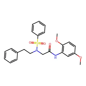 2-[benzenesulfonyl(2-phenylethyl)amino]-N-(2,5-dimethoxyphenyl)acetamide structure