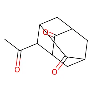 Tricyclo[3.3.1.1(3,7)]decane-2,6-dione, 4-acetyl- structure