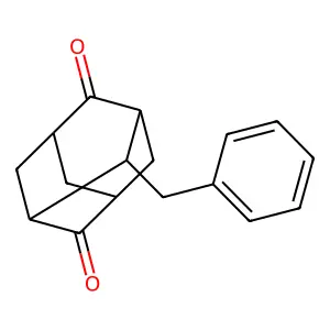 Tricyclo[3.3.1.1(3,7)]decane-2,6-dione, 4-(phenylmethyl)- structure