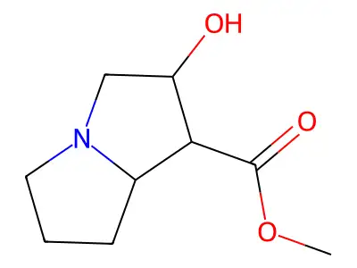 methyl 2-hydroxy-2,3,5,6,7,8-hexahydro-1H-pyrrolizine-1-carboxylate structure