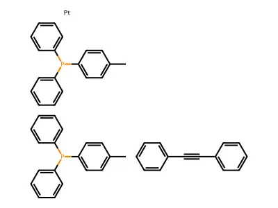 Bis((4-methylphenyl)-diphenylphosphane);2-phenylethynylbenzene;platinum structure