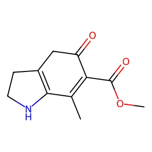 1H-Indole-6-carboxylic acid, 2,3,4,5-tetrahydro-7-methyl-5-oxo-, methyl ester structure