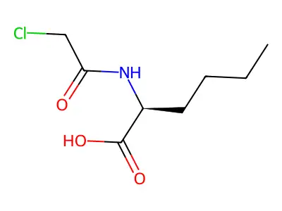 Chloroacetyl-DL-norleucine structure