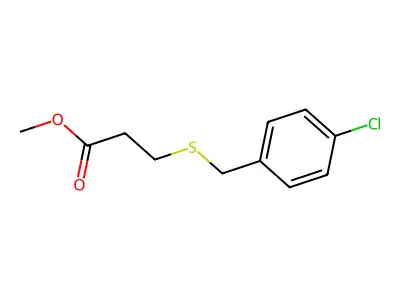 Methyl 3-(4-chlorobenzylthio)propionate structure