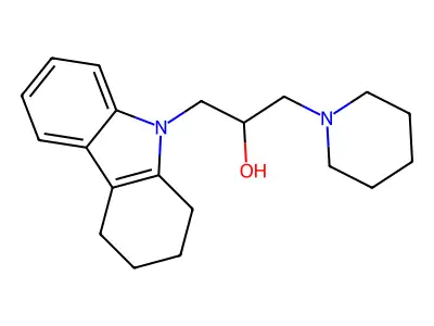 1-(piperidin-1-yl)-3-(1,2,3,4-tetrahydro-9H-carbazol-9-yl)propan-2-ol structure
