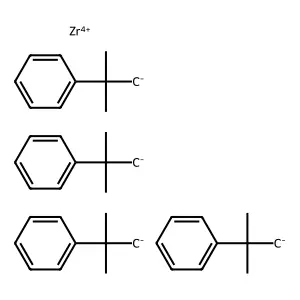 Zirconium, tetrakis(2-methyl-2-phenylpropyl)- structure