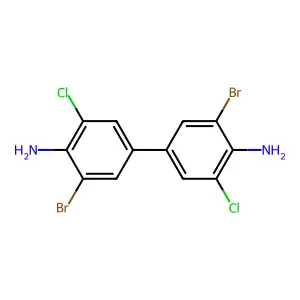 (1,1'-Biphenyl)-4,4'-diamine, 3,3'-dibromo-5,5'-dichloro- structure