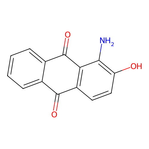 1-Amino-2-hydroxyanthra-9,10-quinone structure