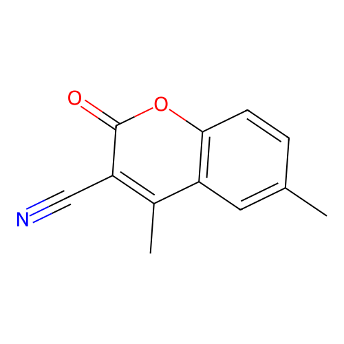 3-Cyano-4,6-dimethylcoumarin structure