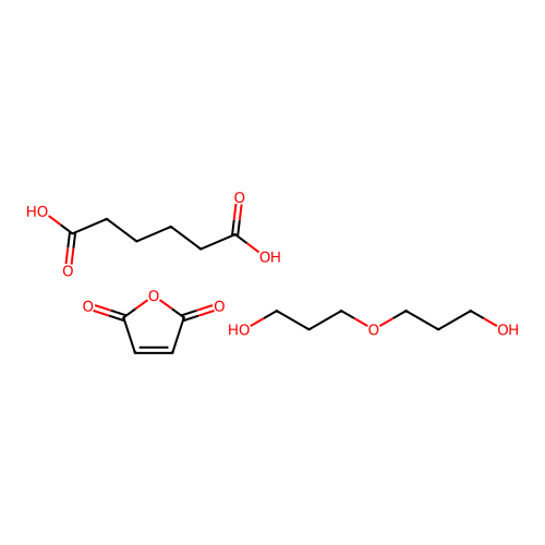 Furan-2,5-dione;hexanedioic acid;3-(3-hydroxypropoxy)propan-1-ol structure