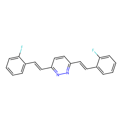 3,6-Bis(2-fluorostyryl)pyridazine structure