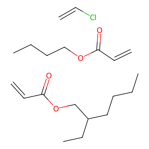 Butyl prop-2-enoate;chloroethene;2-ethylhexyl prop-2-enoate structure