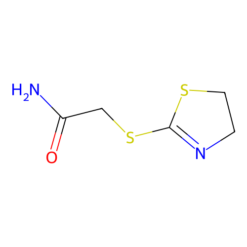 2-(1,3-Thiazolin-2-ylthio)acetamide structure