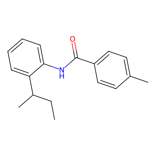N-(2-sec-butylphenyl)-4-methylbenzamide structure