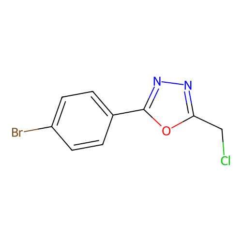 2-(4-Bromophenyl)-5-(chloromethyl)-1,3,4-oxadiazole structure