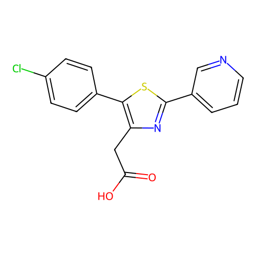 [5-(4-Chlorophenyl)-2-(pyridin-3-yl)-1,3-thiazol-4-yl]acetic acid structure