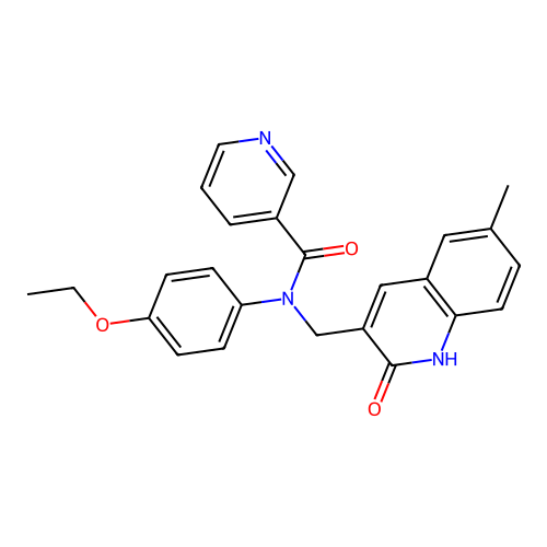 N-(4-ethoxyphenyl)-N-((2-hydroxy-6-methylquinolin-3-yl)methyl)nicotinamide structure