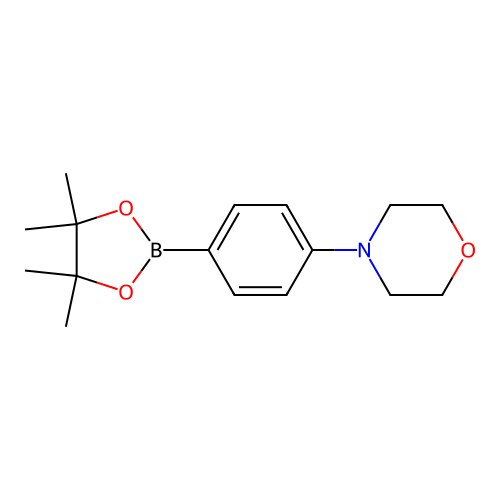 4-[4-(4,4,5,5-Tetramethyl-1,3,2-dioxaborolan-2-yl)phenyl]morpholine structure