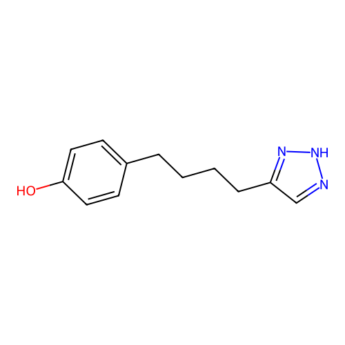 4-(4-1H-[1,2,3]triazol-4-yl-butyl)-phenol structure