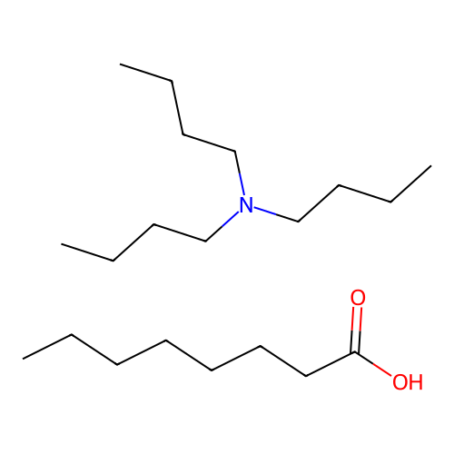 Octanoic acid, compound with tributylamine (1:1) structure