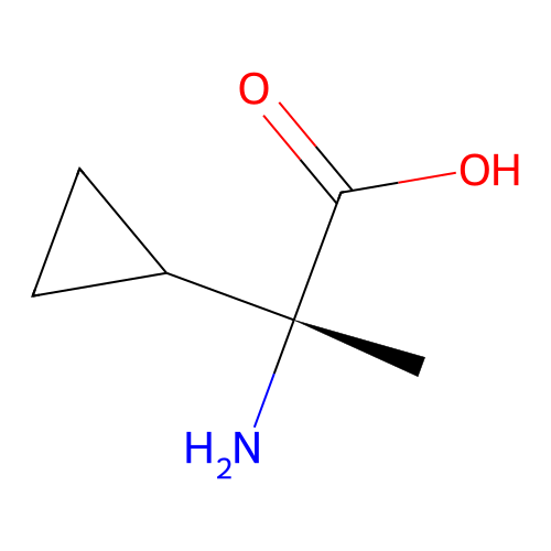 (2R)-2-amino-2-cyclopropylpropanoic acid structure