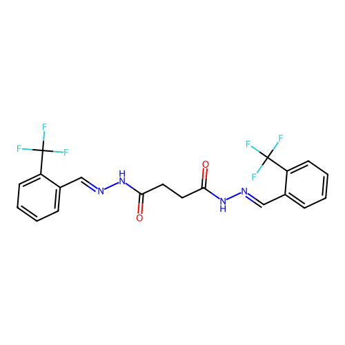 N,N'-bis[(E)-[2-(trifluoromethyl)phenyl]methylideneamino]butanediamide structure