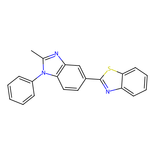 2-(2-methyl-1-phenyl-1H-benzimidazol-5-yl)-1,3-benzothiazole structure
