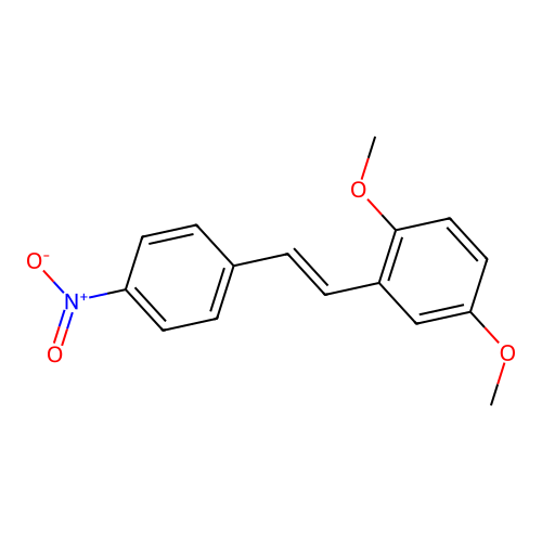 1,4-Dimethoxy-2-((1E)-2-(4-nitrophenyl)ethenyl)benzene structure
