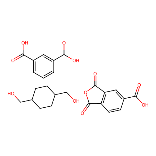 (C9-H4-O5.C8-H16-O2.C8-H6-O4)x- structure
