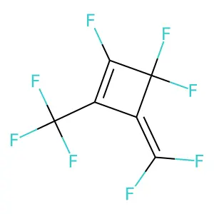 4-(Difluoromethylidene)-2,3,3-trifluoro-1-(trifluoromethyl)cyclobutene structure