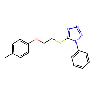 5-[2-(4-Methylphenoxy)ethylsulfanyl]-1-phenyltetrazole structure