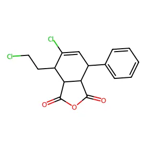 5-Chloro-4-(2-chloroethyl)-7-phenyl-3a,4,7,7a-tetrahydro-2-benzofuran-1,3-dione structure