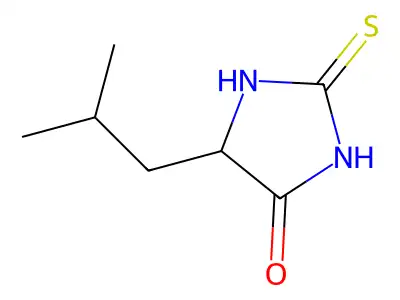 4-Imidazolidinone, 5-(2-methylpropyl)-2-thioxo- structure