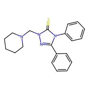 4,5-Diphenyl-2-piperidin-1-ylmethyl-2,4-dihydro-[1,2,4]triazole-3-thione structure