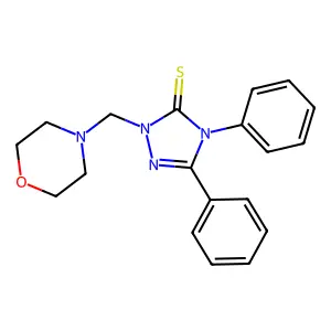 2-(morpholin-4-ylmethyl)-4,5-diphenyl-2,4-dihydro-3H-1,2,4-triazole-3-thione structure
