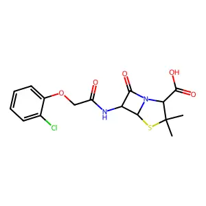 o-Chlorophenoxymethyl penicillin structure