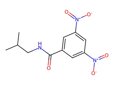 N-(2-methylpropyl)-3,5-dinitrobenzamide structure
