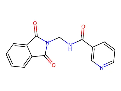 3-Pyridinecarboxamide, N-((1,3-dihydro-1,3-dioxo-2H-isoindol-2-yl)methyl)- structure