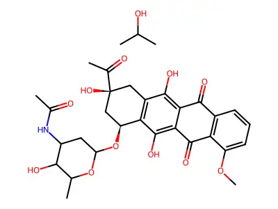 N-Acetyldaunomycin, compound with isopropyl alcohol structure