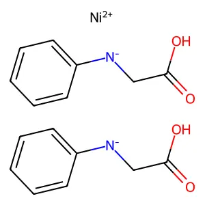 Carboxymethyl(phenyl)azanide;nickel(2+) structure