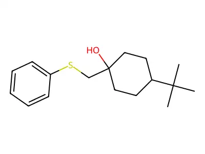 4-tert-Butyl-1-[(phenylsulfanyl)methyl]cyclohexan-1-ol structure