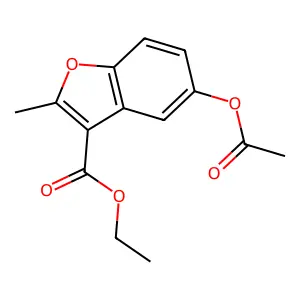 Ethyl 5-(acetyloxy)-2-methyl-1-benzofuran-3-carboxylate structure