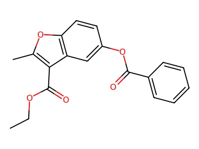 Ethyl 5-(benzoyloxy)-2-methyl-1-benzofuran-3-carboxylate structure