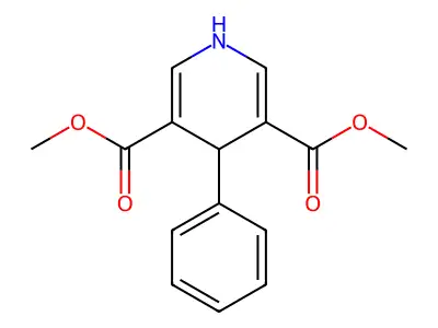 Dimethyl 4-phenyl-1,4-dihydropyridine-3,5-dicarboxylate structure
