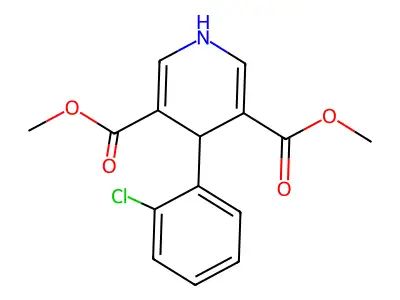 Dimethyl 4-(2-chlorophenyl)-1,4-dihydropyridine-3,5-dicarboxylate structure