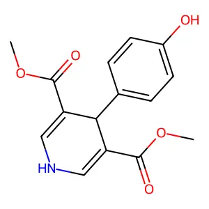 Dimethyl 4-(4-hydroxyphenyl)-1,4-dihydropyridine-3,5-dicarboxylate structure